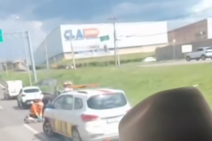  Acidente deixa um motociclista ferido na Dom Gabriel